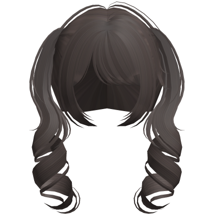 ♡ swirly cute anime moe pigtails (ash brown) Roblox item