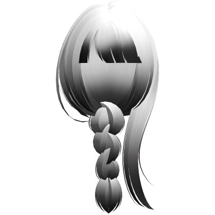 raiden shogun long anime braid white black Roblox item