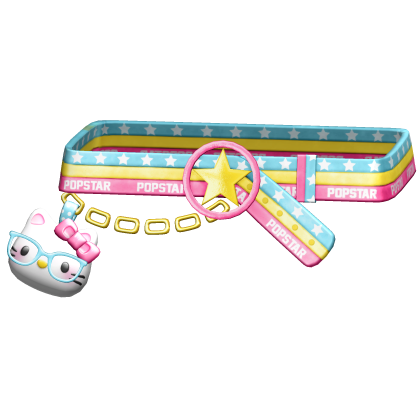 Amekaji Gyaru Harajuku Belt Pink Blue Yellow 1.0
