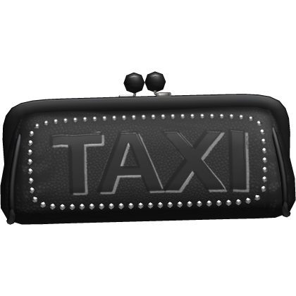 2000s McBling Classy Taxi Clutch Bag (Black)