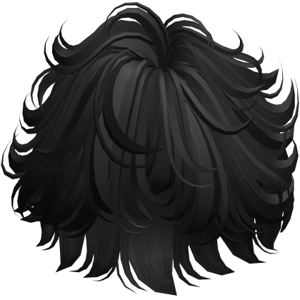 Messy Anime Styled Boy Hair (Black) Roblox item