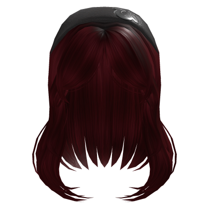 Red Hair with Blueberry Flower Headband BB thumbnail