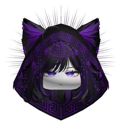 Egyptian Bob w/ Divine Purple Black Hood