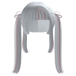 ♡ : cotton candy cutesy loose pigtails