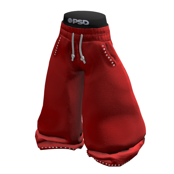 SUPER Baggy Sagged Red Drawstring Sweatpants
