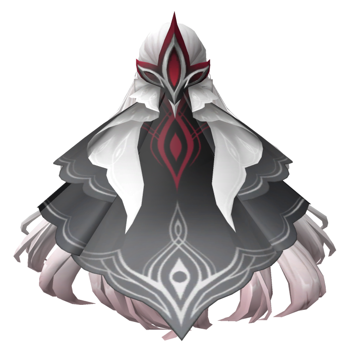 Ronova - White Gray Long Veil | Genshin Impact