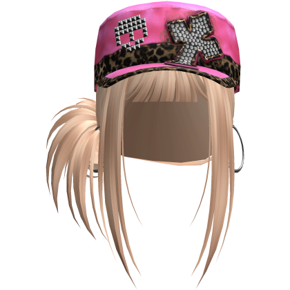 Gyaru Hair w/ Cap & Earrings