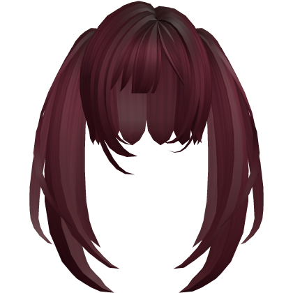 cute straight long pigtails moe emo vkei red Roblox item