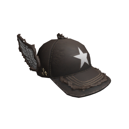 Grunge Distressed Brown Winged Cap Roblox item