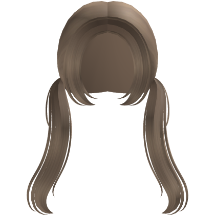 ♡ long low cute pigtails in chai