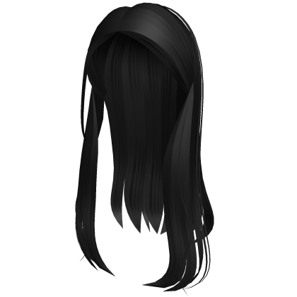 Sleek Long Straight Hair - Black Roblox item