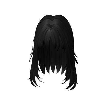 Roblox Item Straight black Layered cut