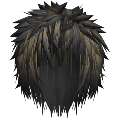Black Stylish Messy Anime Spiky Gothic Emo Hair Roblox item