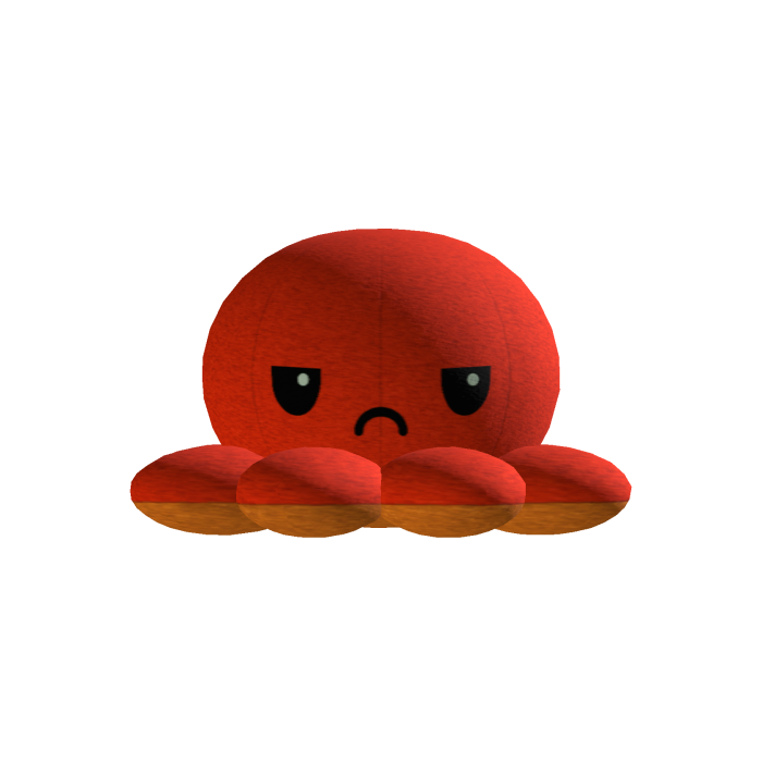 Orange Floating Grumpy Octopus Hat