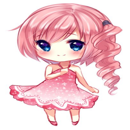 Cute pink chibi Roblox decal