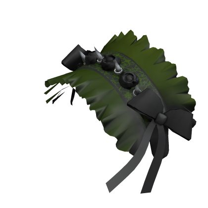 Goth Spiked Headband - Green Black Roblox item