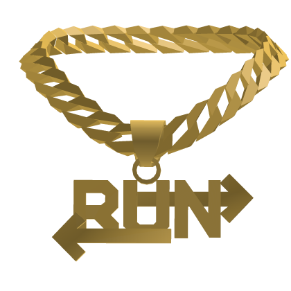 ECB 'RUN' Gold Chain Roblox item