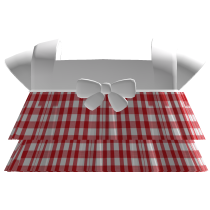 ꒰♡ cute plaid red/white dress ꒰♡ Roblox item