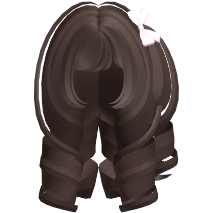 brown kawaii dolly lolita curls w bow Roblox item