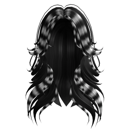 Emo Scene Wolf Cut Black and White Raccoon Roblox item