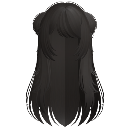 ♡﹕cute long messy baby pigtails dark brown