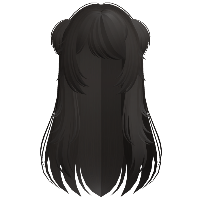 ♡﹕cute long messy baby pigtails dark brown