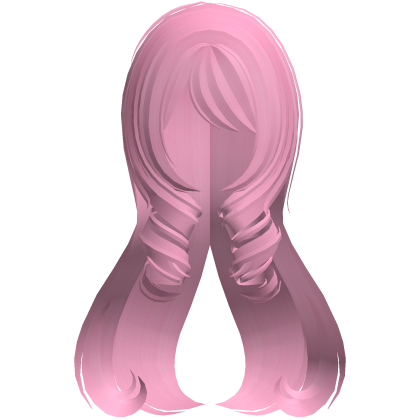 curly princess long heart hair hot pink