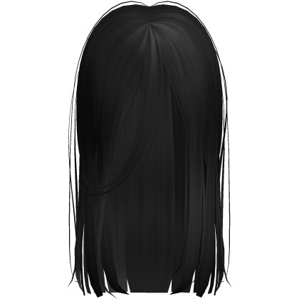 Long Messy Goth Horror Hair In Black