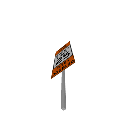 Speed limit 25 road work sign
