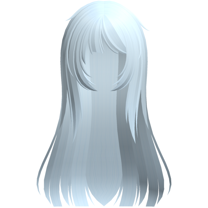 🤍 adorable tsundere long hair in light blue