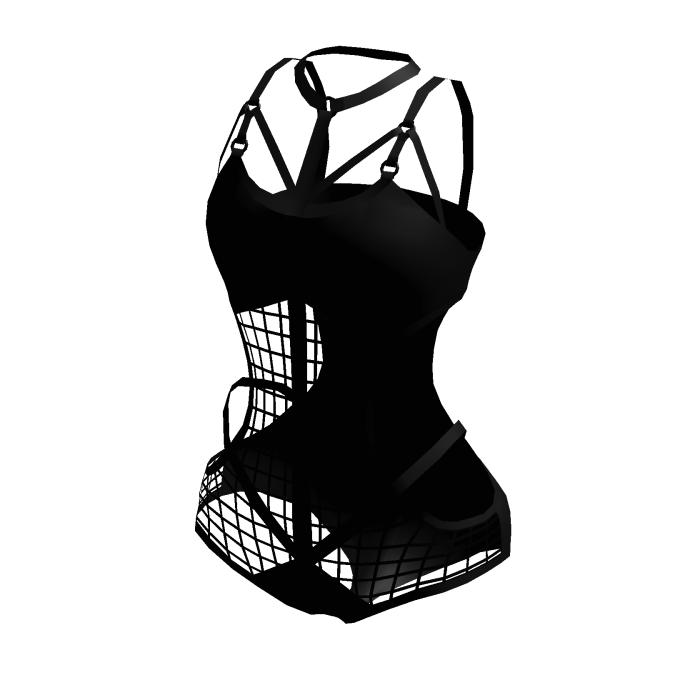 All Black Cage Corset Bikini