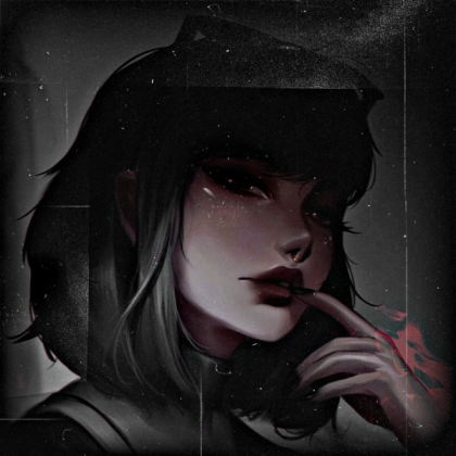 dark girl goth Roblox decal