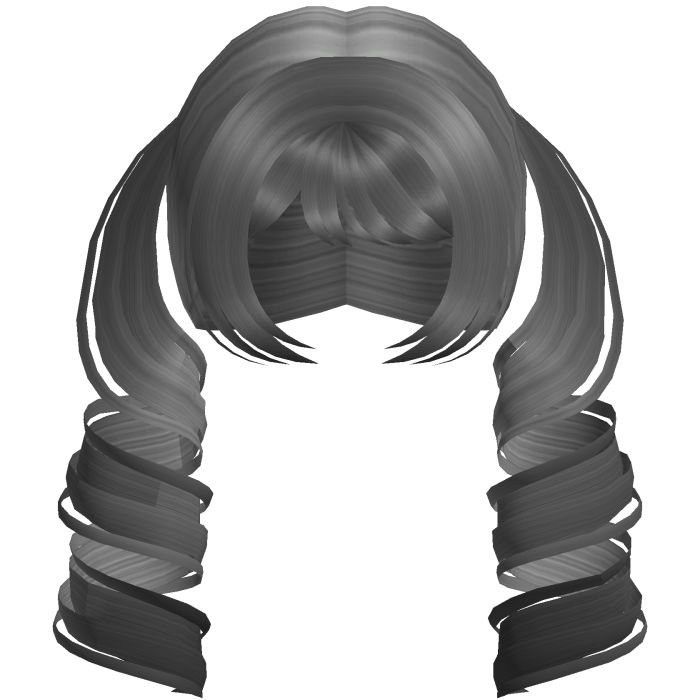 Cute Swirly Long Pigtails (Gray)