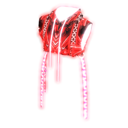 MOG - ✨ EMISSIVE GLOWING ✨ Sleeveless Red Hoodie
