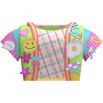 Kawaii Decora Happy Rainbow Shirt 🌈✨ Roblox item