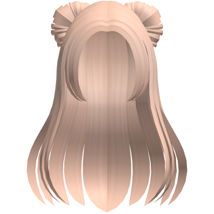 adorable blonde half up space bun hair