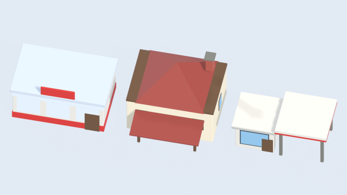 Low Poly Building Pack House Shop Castle x29 preview 5