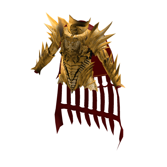  Medieval Knight Armor Top w/ Cape Gold