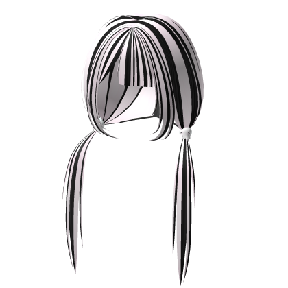 ꒰ black and pink cutie skull emo hair Roblox item