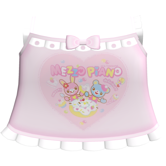 ୨୧ : kawaii pink mezzo baby frill tank