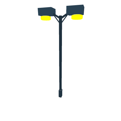 Black Double Light pole