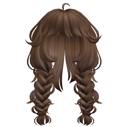 Wolf Cut Messy Braids in Brown Roblox item