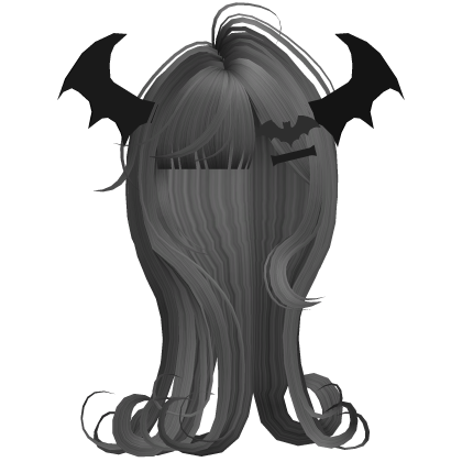 Dark Curled Emo Halloween Grey Messy Hair Roblox item