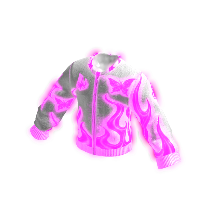 Pink Web emissive glowing jacket