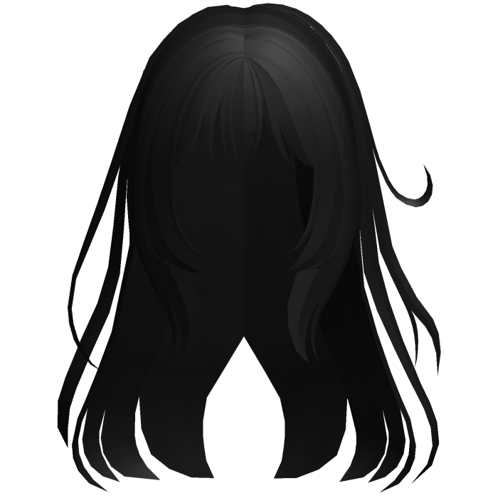 black wispy loose angelic anime hair