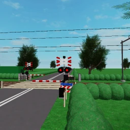 Dutch railroad crossing icon