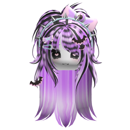 Y2K Igari Grunge Pastel Goth Pony (Black Purple) Roblox item