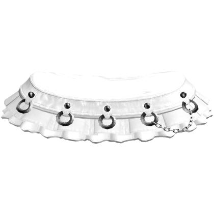emo gothic ruffled chain mini skirt in white