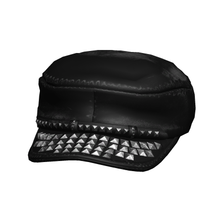 Black Studded Gothic Cap