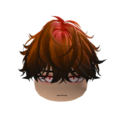 Halloween Black Orange Messy Boy Hair Roblox item